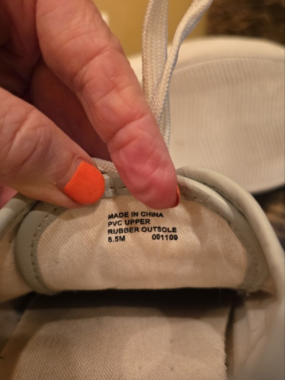 Michael Kors Beige and White MK Logo Low-Top Sneakers - Picture 8 of 9